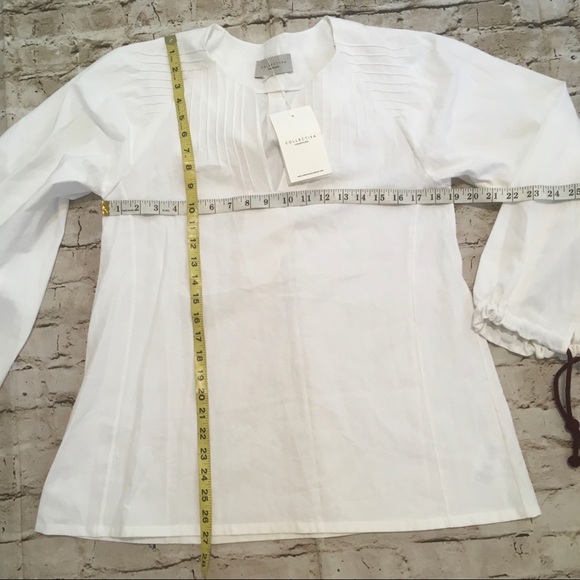 NWT COLLECTIVE white long sleeve top - Picture 4 of 12